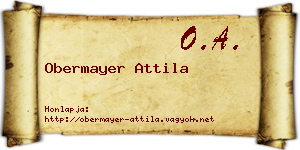 Obermayer Attila névjegykártya